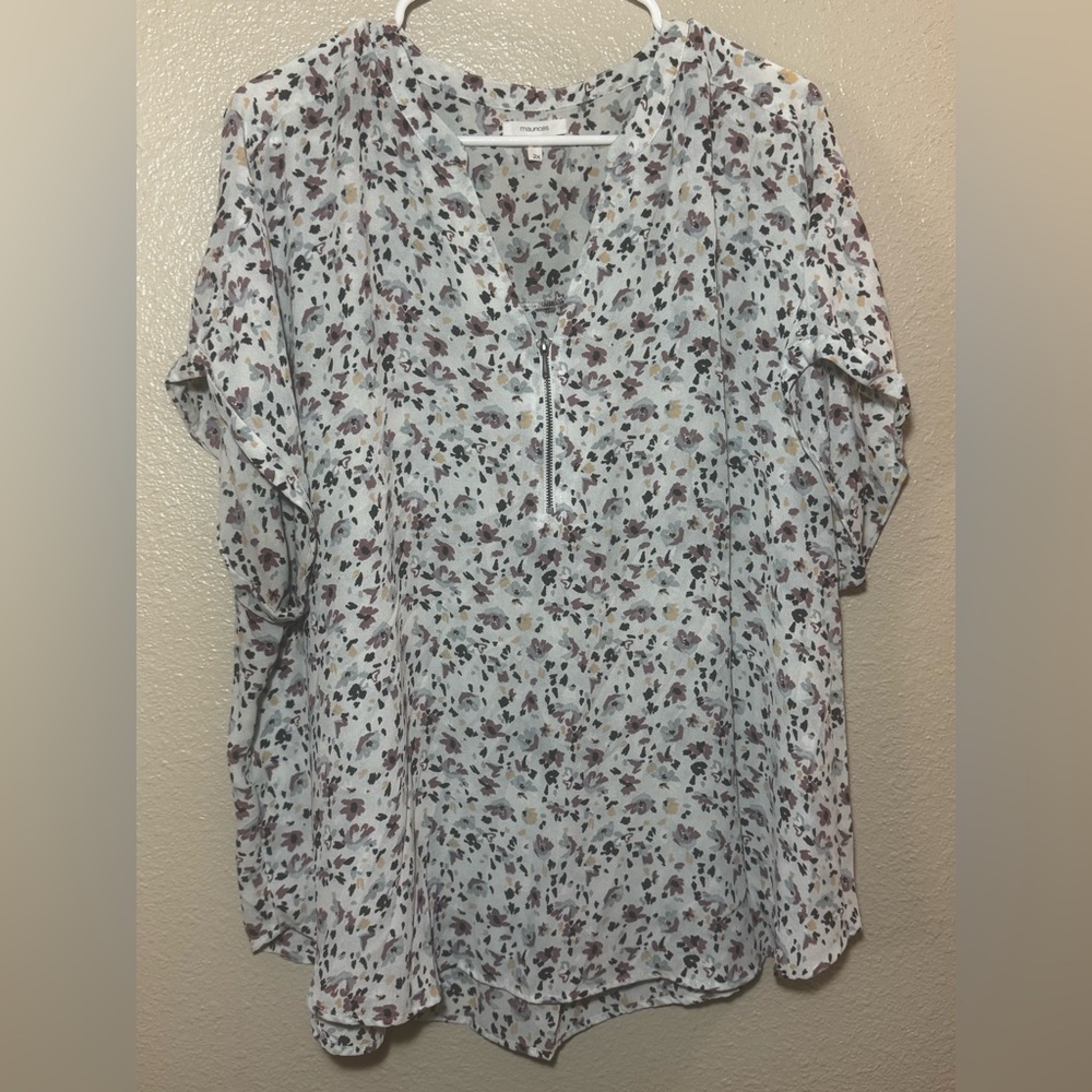 Maurices Geneva Zipper Neck Blouse